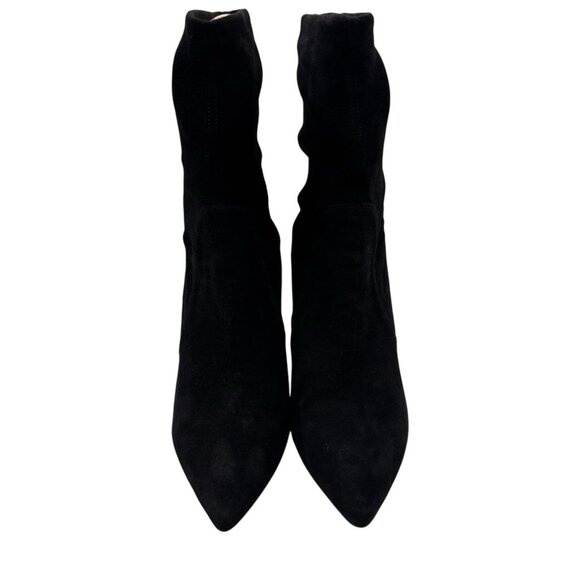 Stuart Weitzman Black Suede Heel Sock Luxury Boot Women Size 10 - Picture 9 of 16
